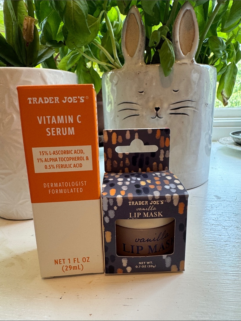 Vitamin C Serum + Vanilla Lip Mask Set - Orange & Purple